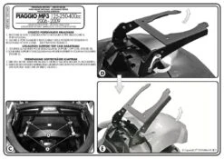 Givi SR134M Specific Rack For For Piaggio MP3 250 & 400 6 Givi SR134M Specific Rack For For Piaggio MP3 250 & 400 -MotorVision Store GVSR134M fi 2