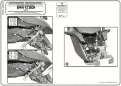 Givi PLXR691 V35 Rapid Release Sidearms For BMW K1200R (2005-2008) / K1300R (2009-) 7 Givi PLXR691 V35 Rapid Release Sidearms For BMW K1200R (2005-2008) / K1300R (2009-) -MotorVision Store K1300R20Inst2