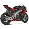 Akrapovic S-A10SO13-RC Slip-on Line Exhaust, Carbon For Aprilia Tuono V4/RSV4