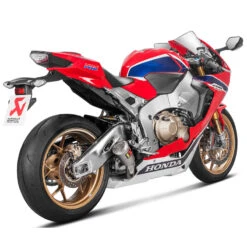 Akrapovic S-H10SO18-CBT Slip-on Line Round Exhaust, Silver For Honda CBR1000RR/ABS '17-'19