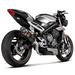 Akrapovic S-T7SO2-APC Slip-on Line Exhaust, Titanium For Street Triple 765 /RS/R/S '21-