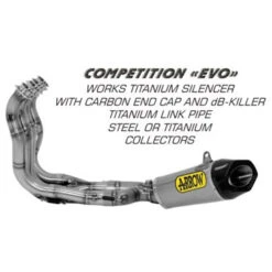 Arrow 71118CKZ Competition "EVO" Exhaust For BMW S1000RR (2009-2014) -MotorVision Store arrow 71118ckz competition evo full exhaust cropped