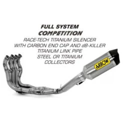 Arrow 71140CKZ Competition Titanium Exhaust For BMW S1000RR (2015-) And S1000R (2014-2016) 8 Arrow 71140CKZ Competition Titanium Exhaust For BMW S1000RR (2015-) And S1000R (2014-2016) -MotorVision Store arrow 71140ckz competition titanium full exhaust cropped