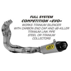 Arrow 71142CKZ Competition EVO Titianium Exhaust For BMW S1000RR (2015-) -MotorVision Store arrow 71142ckz competition evo titianium exhaust cropped