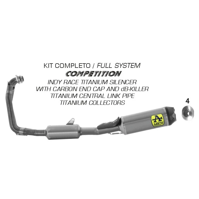 Arrow 71215CKZ Competition Full Exhaust For Aprilia RS660 (2020-) 1 Arrow 71215CKZ Competition Full Exhaust For Aprilia RS660 (2020-)
