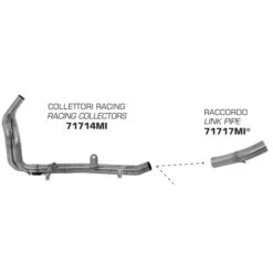 Arrow 71717MI Stainless Steel Link Pipe For Honda CB500F (2019-)