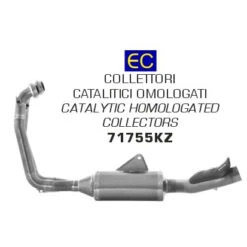 Arrow 71755KZ Catalytic Homologated Collector For Aprilia RS660 (2020-)