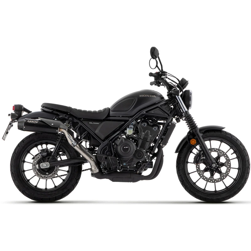 Arrow 74513RB Rebel Slip-on Exhaust, Nichrome Dark For Honda CL500 '23- 2 Arrow 74513RB Rebel Slip-on Exhaust, Nichrome Dark For Honda CL500 '23- - Image 2