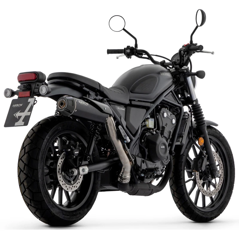 Arrow 74513RB Rebel Slip-on Exhaust, Nichrome Dark For Honda CL500 '23- 1 Arrow 74513RB Rebel Slip-on Exhaust, Nichrome Dark For Honda CL500 '23-