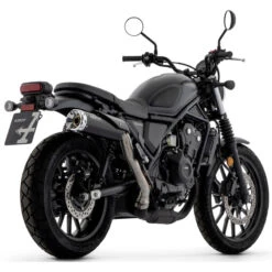 Arrow 74513RBA Rebel Slip-on Exhaust, Nichrome Dark For Honda CL500 '23-