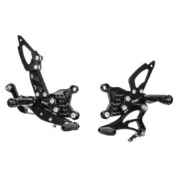 Bonamici A005S Normal Rearsets, Black For Aprilia RSV4 / Tuono V4 (2017-)