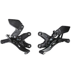 Bonamici B001 Rearsets W/ Carbon Heel Plates, Black For BMW S1000RR/HP4 (2008-2014)
