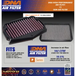 DNA P-AP10S09-0R Air Filter For Aprilia RSV4 / Tuono V4 1100 (2016-) 7 DNA P-AP10S09-0R Air Filter For Aprilia RSV4 / Tuono V4 1100 (2016-) -MotorVision Store dna p ap10s09 0r air filter image4