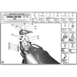 Givi 166FZ Monorack Sidearms For Honda VFR800 Interceptor (2002-2011) 6 Givi 166FZ Monorack Sidearms For Honda VFR800 Interceptor (2002-2011) -MotorVision Store givi 166fz monorack sidearms vfr800 vtec 2