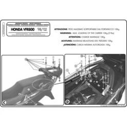 Givi 257FZ Monorack Sidearms For Honda VFR800 (1998-2001) 6 Givi 257FZ Monorack Sidearms For Honda VFR800 (1998-2001) -MotorVision Store givi 257fz monorack sidearms vfr800 2