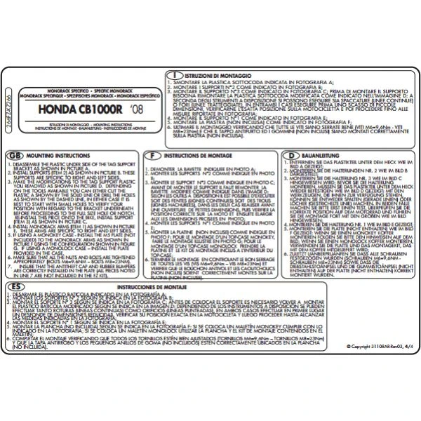 Givi 266FZ Monorack Sidearms For Honda CB1000R (2008-2017) 5 Givi 266FZ Monorack Sidearms For Honda CB1000R (2008-2017) - Image 5