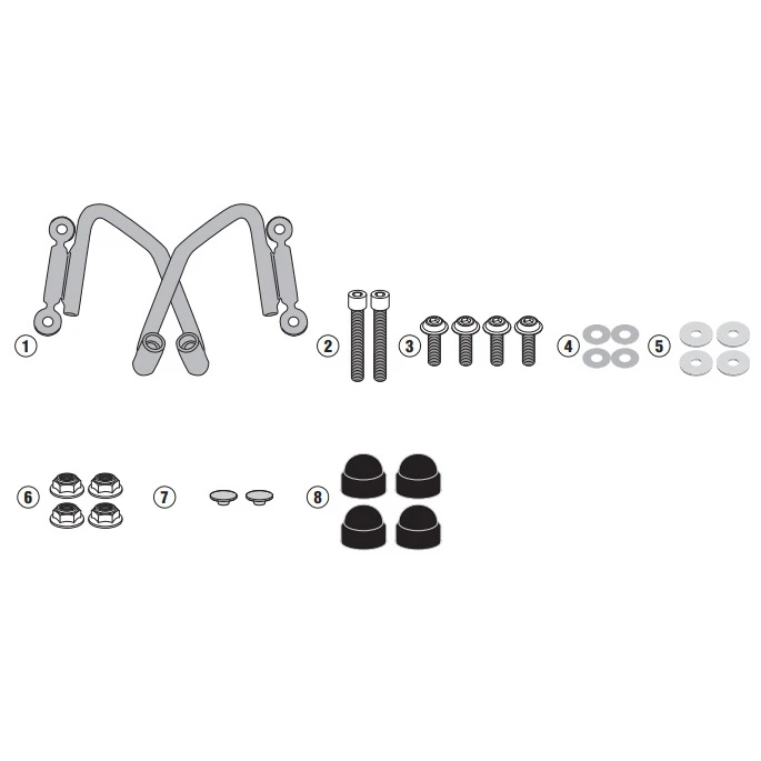Givi A1176A Specific Windshield Fitting Kit For Honda CB500F (2019-) 1 Givi A1176A Specific Windshield Fitting Kit For Honda CB500F (2019-)