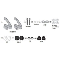 Givi D1190KIT Specific Windshield Fit Kit For Honda PCX 150 (2021-)
