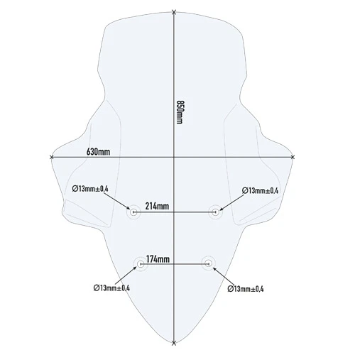 Givi D6104ST Specific Windshield, Clear For Kymco Xciting 400i / S400i (2013-) 2 Givi D6104ST Specific Windshield, Clear For Kymco Xciting 400i / S400i (2013-) - Image 2