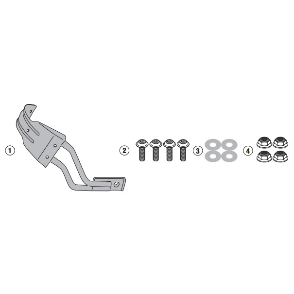 Givi RM1171KIT Rear Hugger Fitting Kit For Honda CB500X (2019-) 1 Givi RM1171KIT Rear Hugger Fitting Kit For Honda CB500X (2019-)