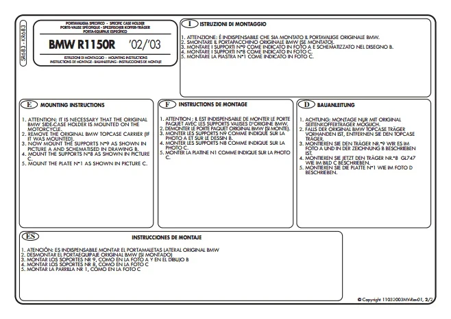 Givi SR683 Specific Rack For BMW R1150R '01-'06 3 Givi SR683 Specific Rack For BMW R1150R '01-'06 - Image 3