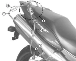 Givi T214 Saddlebag Supports For Honda CB600F & CB599 (2003-2006)