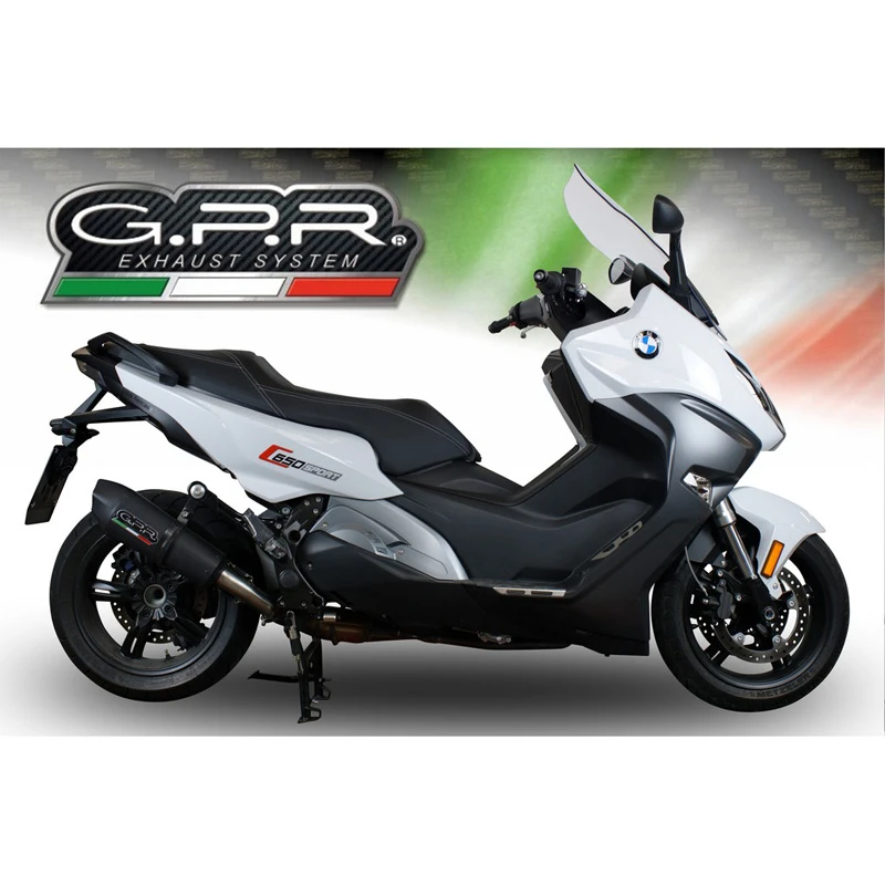 GPR E4.BMW.84.GPAN.BLT GP Evo4 Black Titanium Slip-on Exhaust For BMW C650 Sport (2016-) 2 GPR E4.BMW.84.GPAN.BLT GP Evo4 Black Titanium Slip-on Exhaust For BMW C650 Sport (2016-) - Image 2