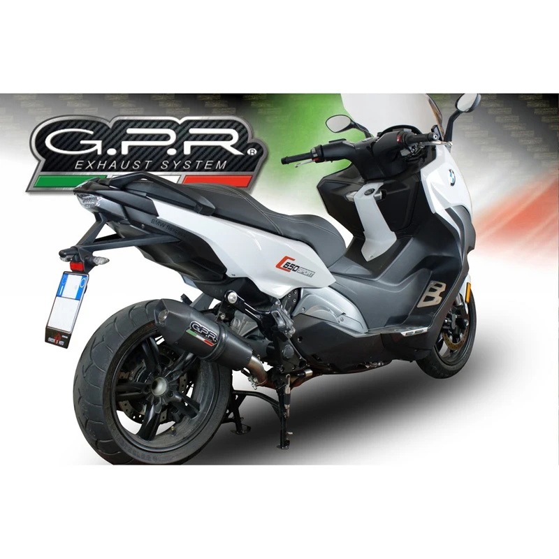 GPR E4.BMW.84.GPAN.BLT GP Evo4 Black Titanium Slip-on Exhaust For BMW C650 Sport (2016-) 1 GPR E4.BMW.84.GPAN.BLT GP Evo4 Black Titanium Slip-on Exhaust For BMW C650 Sport (2016-)