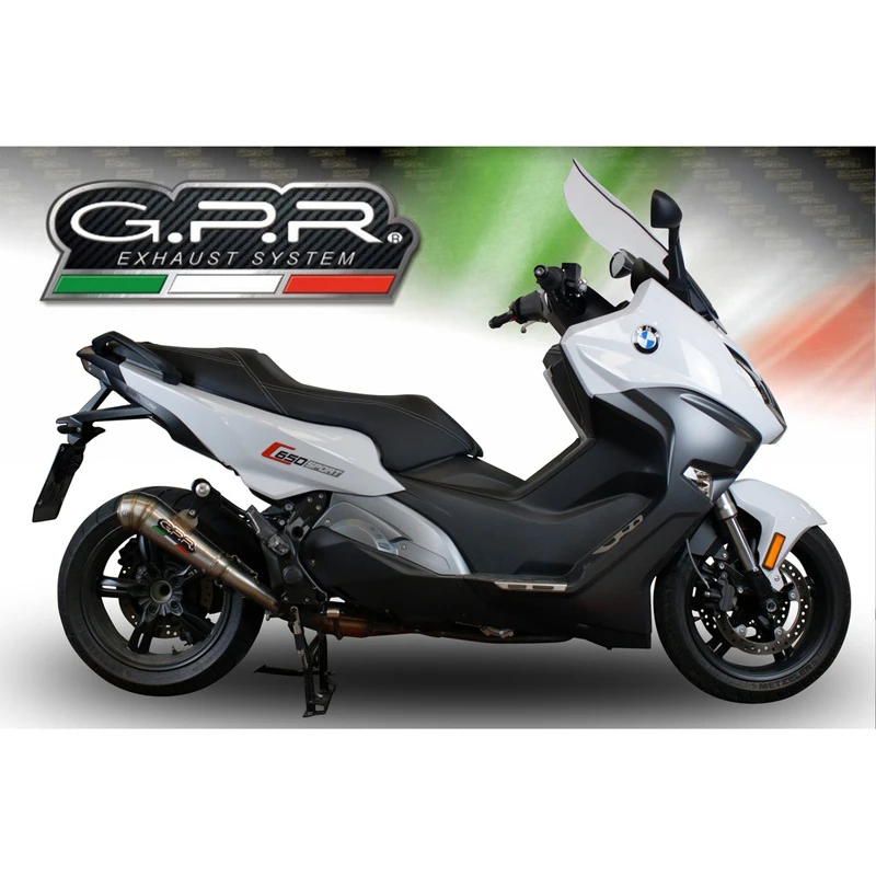 GPR E4.BMW.84.PCEV Powercone Evo Slip-on Exhaust For BMW C650 Sport '16-'20 2 GPR E4.BMW.84.PCEV Powercone Evo Slip-on Exhaust For BMW C650 Sport '16-'20 - Image 2