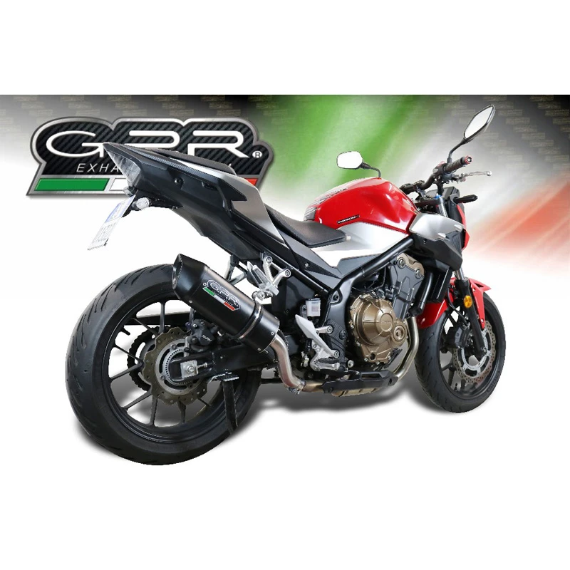 GPR E4.H.253.FNE4 Furore EVO4 Nero Slip-on Exhaust For Honda CB500F (2019-) 2 GPR E4.H.253.FNE4 Furore EVO4 Nero Slip-on Exhaust For Honda CB500F (2019-) - Image 2