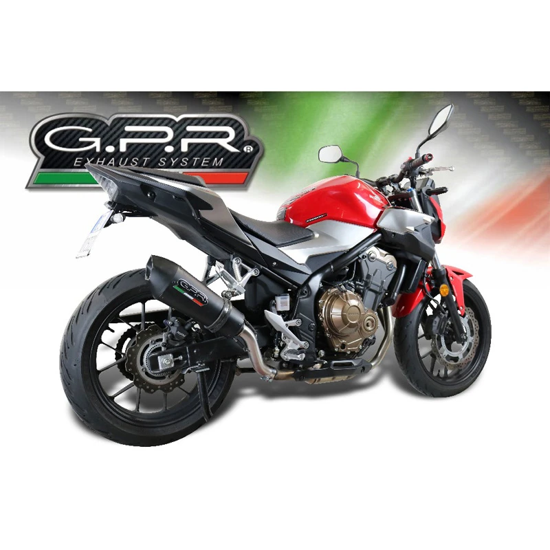 GPR E4.H.253.GPAN.BLT GP Evo4 Black Titanium Slip-on Exhaust For Honda CB500F (2019-) 2 GPR E4.H.253.GPAN.BLT GP Evo4 Black Titanium Slip-on Exhaust For Honda CB500F (2019-) - Image 2