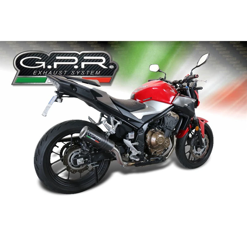 GPR E4.H.253.M3.CA M3 Carbon Slip-on Exhaust For Honda CB500F (2019-) 2 GPR E4.H.253.M3.CA M3 Carbon Slip-on Exhaust For Honda CB500F (2019-) - Image 2