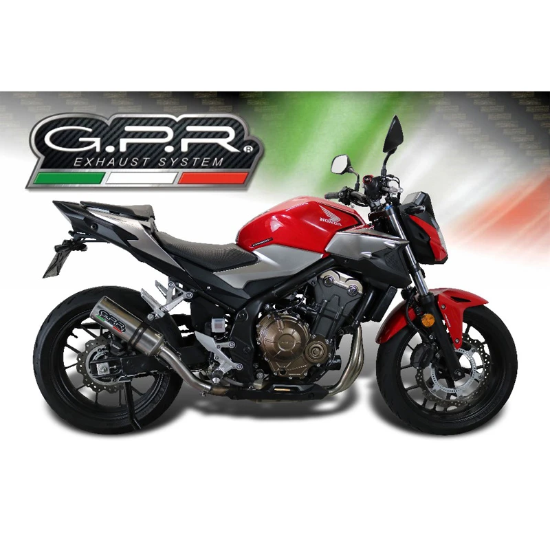 GPR E4.H.253.M3.TN M3 Titanium Natural Slip-on Exhaust For Honda CB500F (2019-) 4 GPR E4.H.253.M3.TN M3 Titanium Natural Slip-on Exhaust For Honda CB500F (2019-) - Image 4