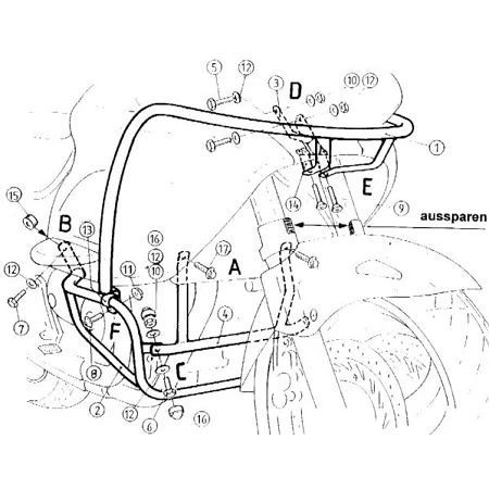Hepco & Becker 501.122 00 01 Engine Guard, Black For Honda NT650V Deauville 1 Hepco & Becker 501.122 00 01 Engine Guard, Black For Honda NT650V Deauville