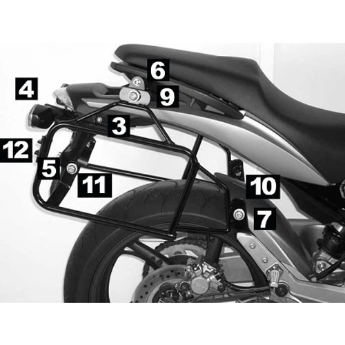 Hepco & Becker 650.948 Lock-it Carrier For Honda CB600F Hornet '07-up 1 Hepco & Becker 650.948 Lock-it Carrier For Honda CB600F Hornet '07-up