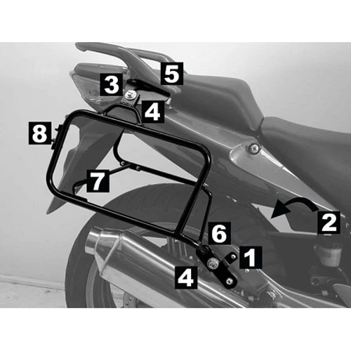 Hepco & Becker 650.945 Lock-it Side Carrier For Honda CBF500 1 Hepco & Becker 650.945 Lock-it Side Carrier For Honda CBF500