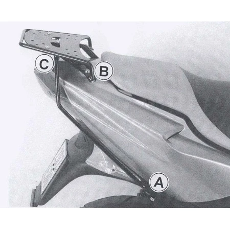 Hepco & Becker Rear Rack For Peugeot Speed Fight 2 50 AC / 100 X-Race 1 Hepco & Becker Rear Rack For Peugeot Speed Fight 2 50 AC / 100 X-Race