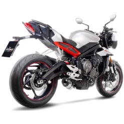 LeoVince 14288E LV One Evo Slip-on Exhaust, Stainless For Street Triple 765 '17-'22