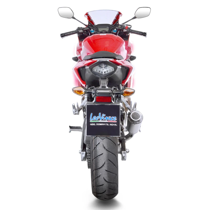 LeoVince 15208 LV-10 Stainless Slip-on Exhaust For Honda 500 Models 3 LeoVince 15208 LV-10 Stainless Slip-on Exhaust For Honda 500 Models - Image 3