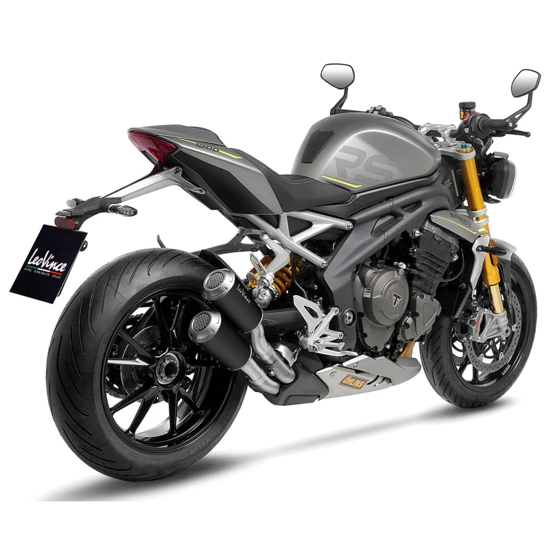LeoVince 15247B LV-10 Black Slip-on Exhausts For Triumph Speed Triple 1200 RR/RS '21- 1 LeoVince 15247B LV-10 Black Slip-on Exhausts For Triumph Speed Triple 1200 RR/RS '21-