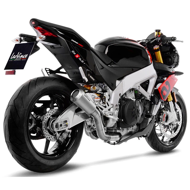 LeoVince 15248 LV-10 Stainless Slip-on Exhaust For Aprilia Tuono V4 1100/RSV4 '21- 4 LeoVince 15248 LV-10 Stainless Slip-on Exhaust For Aprilia Tuono V4 1100/RSV4 '21- - Image 4