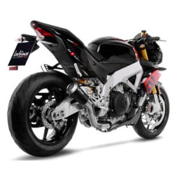 LeoVince 15248B LV-10 Black Slip-on Exhaust For Aprilia Tuono V4 1100/RSV4 ' 11 LeoVince 15248B LV-10 Black Slip-on Exhaust For Aprilia Tuono V4 1100/RSV4 ' -MotorVision Store leovince 15248b lv 10 black slip on exhaust image4