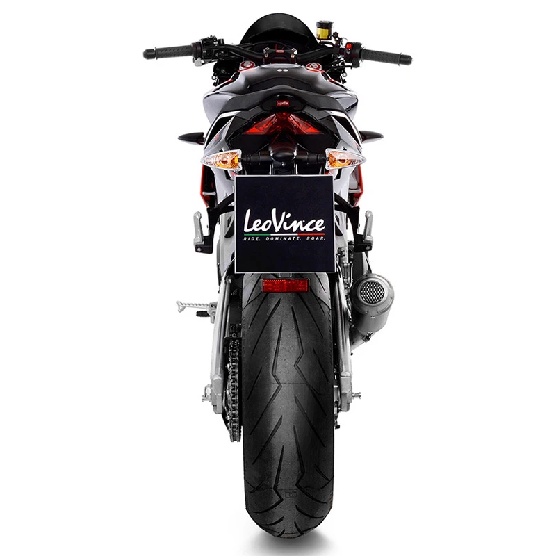 LeoVince 15248B LV-10 Black Slip-on Exhaust For Aprilia Tuono V4 1100/RSV4 ' 6 LeoVince 15248B LV-10 Black Slip-on Exhaust For Aprilia Tuono V4 1100/RSV4 ' - Image 6