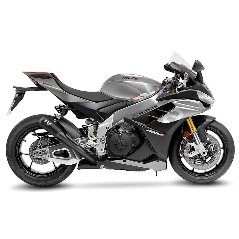 LeoVince 15248FB LV-10 Full Black Slip-on Exhaust For Aprilia Tuono V4 1100/RSV4 '21- 2 LeoVince 15248FB LV-10 Full Black Slip-on Exhaust For Aprilia Tuono V4 1100/RSV4 '21- - Image 2