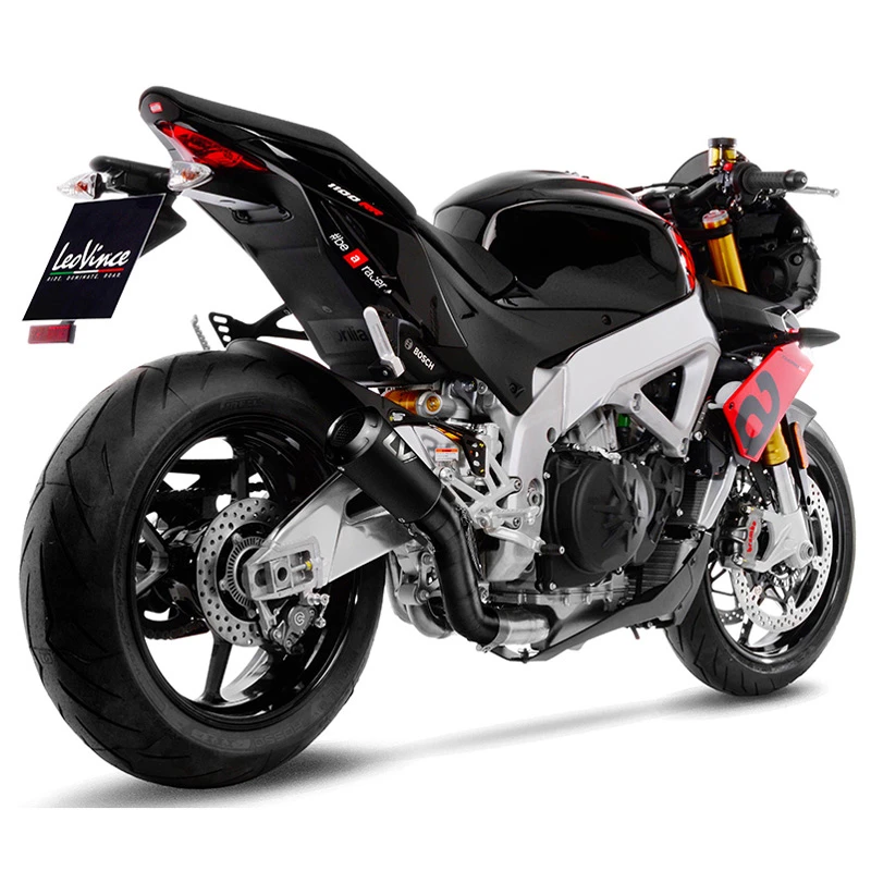 LeoVince 15248FB LV-10 Full Black Slip-on Exhaust For Aprilia Tuono V4 1100/RSV4 '21- 3 LeoVince 15248FB LV-10 Full Black Slip-on Exhaust For Aprilia Tuono V4 1100/RSV4 '21- - Image 3