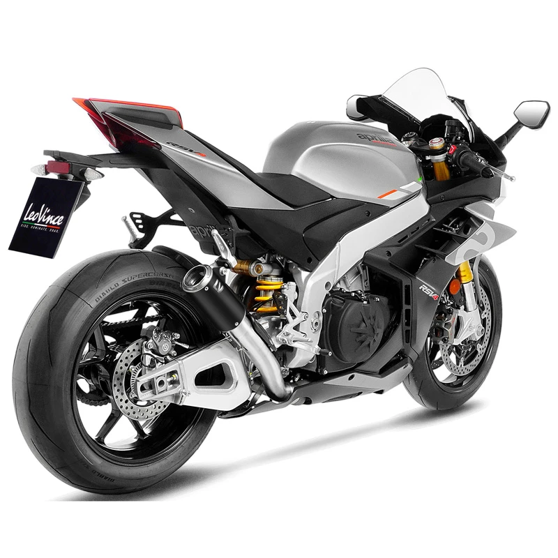 LeoVince 15401B LV Corsa Black Slip-on Exhaust For Aprilia RSV4/Tuono V4 '21- 1 LeoVince 15401B LV Corsa Black Slip-on Exhaust For Aprilia RSV4/Tuono V4 '21-