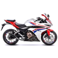 LeoVince 3384M GP Corsa Slip-on Exhaust, Matte Carbon For Honda CB500F/CBR500R (2016-2021)