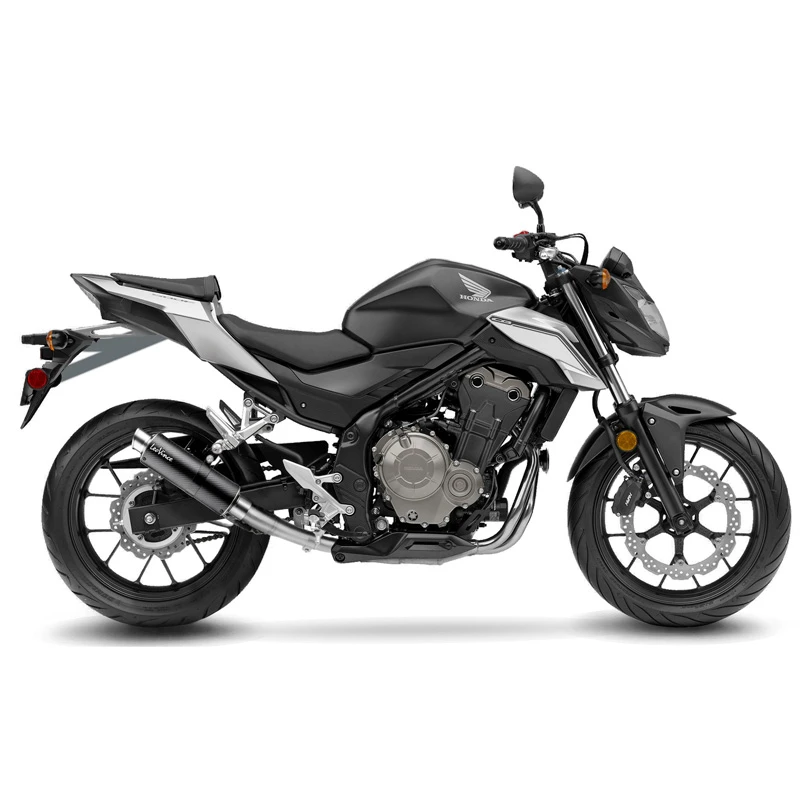 LeoVince 3384M GP Corsa Slip-on Exhaust, Matte Carbon For Honda CB500F/CBR500R (2016-2021) 2 LeoVince 3384M GP Corsa Slip-on Exhaust, Matte Carbon For Honda CB500F/CBR500R (2016-2021) - Image 2