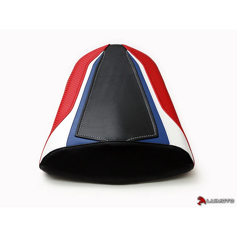 Luimoto 2211201 Tri-Colour Passenger Seat Cover For Honda CBR300R (2015-current) 2 Luimoto 2211201 Tri-Colour Passenger Seat Cover For Honda CBR300R (2015-current) - Image 2