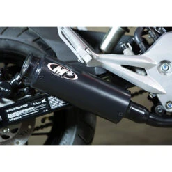 M4 HO1125 Low Mount Full System Exhaust, Black For Honda Grom 14-17